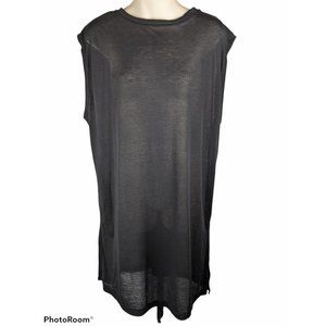 LOLE Jules Cover Up Blacktop Dress sheer thin lightweight L NWT